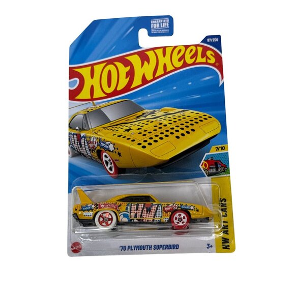 Hot Wheels '70 Plymouth Superbird Art Cars Yellow Graffiti 2024 Diecast 1:64 - Picture 1 of 6
